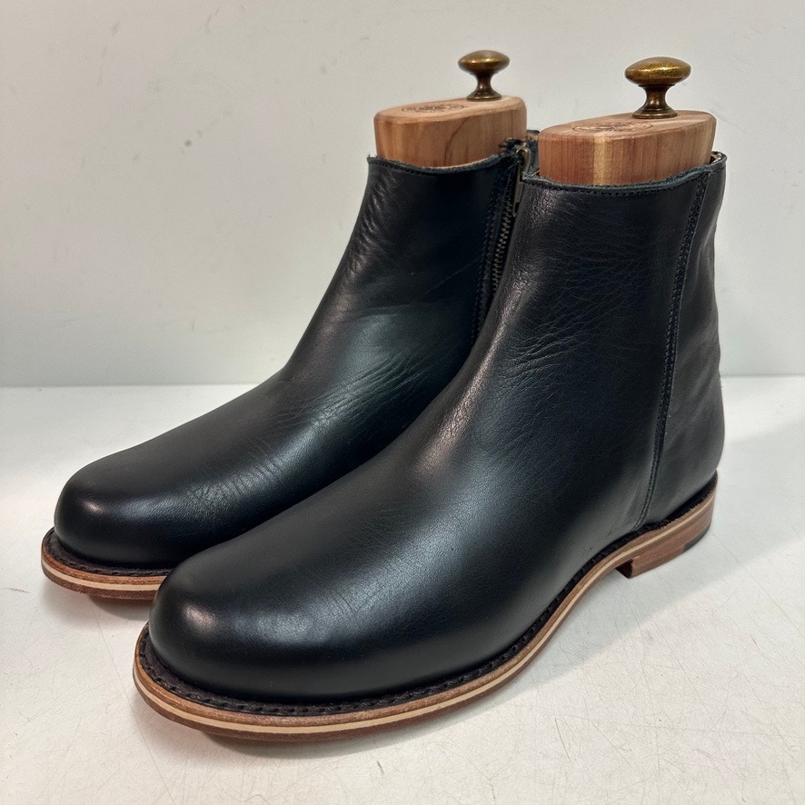Euc Rancourt & Co. X Helm Pablo Zip Moto Ankle Boot Black Made In Usa 7 D — image 3 of 8